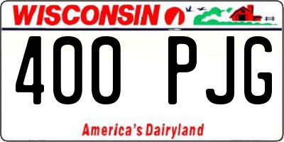 WI license plate 400PJG