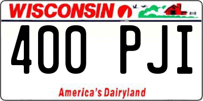 WI license plate 400PJI