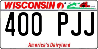 WI license plate 400PJJ