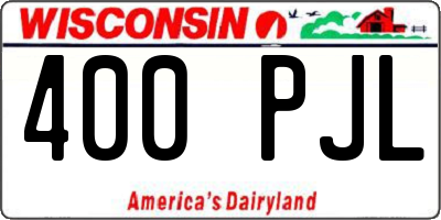 WI license plate 400PJL