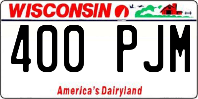 WI license plate 400PJM