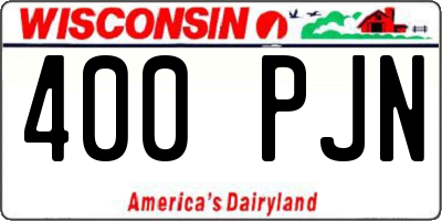 WI license plate 400PJN