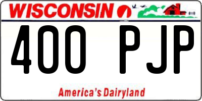 WI license plate 400PJP