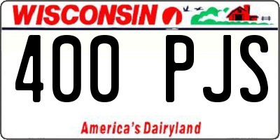 WI license plate 400PJS
