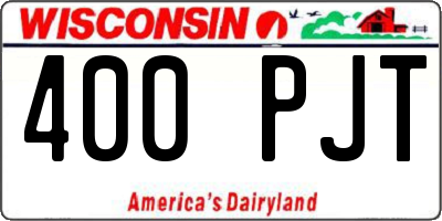 WI license plate 400PJT