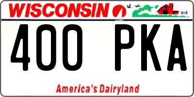 WI license plate 400PKA