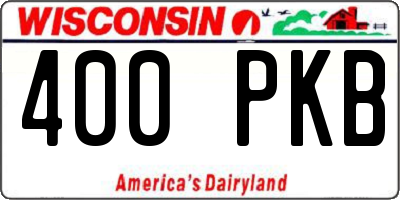 WI license plate 400PKB