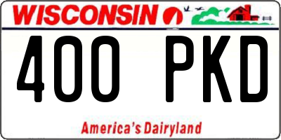 WI license plate 400PKD