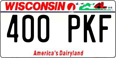 WI license plate 400PKF