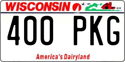 WI license plate 400PKG