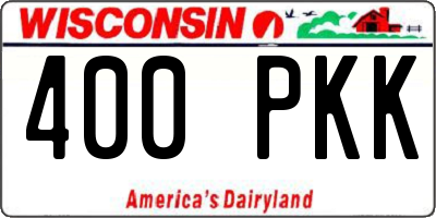 WI license plate 400PKK