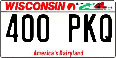 WI license plate 400PKQ