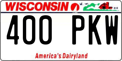WI license plate 400PKW