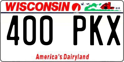 WI license plate 400PKX