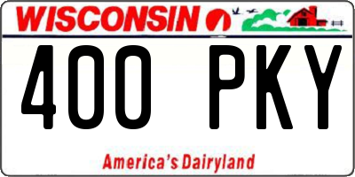 WI license plate 400PKY