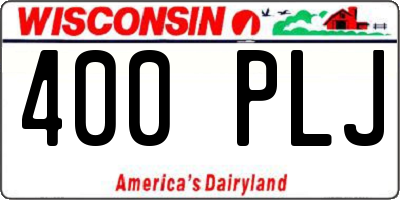 WI license plate 400PLJ