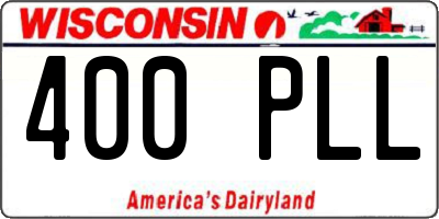 WI license plate 400PLL