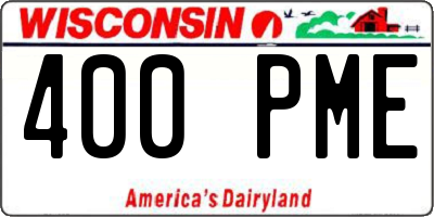 WI license plate 400PME