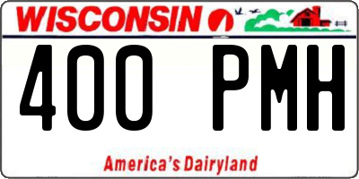 WI license plate 400PMH
