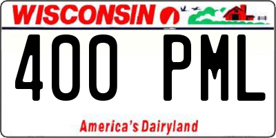 WI license plate 400PML