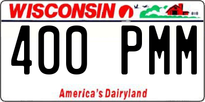 WI license plate 400PMM