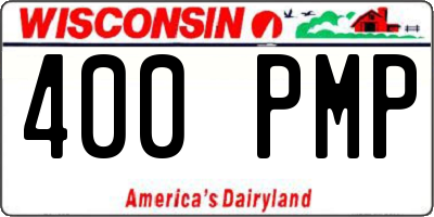 WI license plate 400PMP