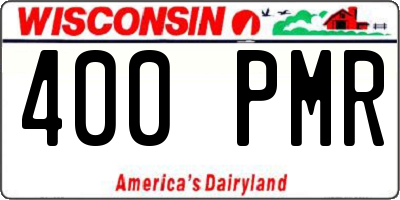 WI license plate 400PMR