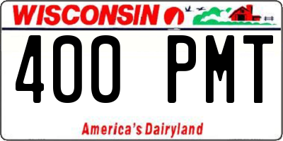 WI license plate 400PMT