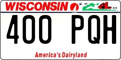 WI license plate 400PQH