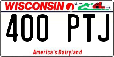 WI license plate 400PTJ