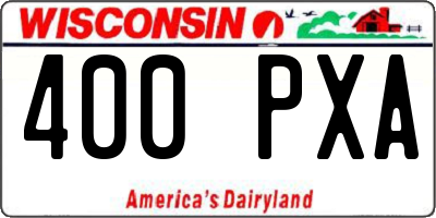 WI license plate 400PXA