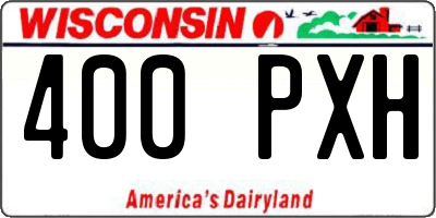 WI license plate 400PXH