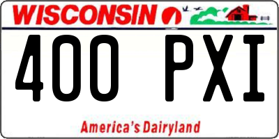 WI license plate 400PXI