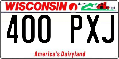 WI license plate 400PXJ