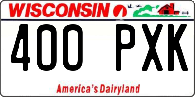 WI license plate 400PXK