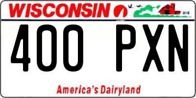 WI license plate 400PXN