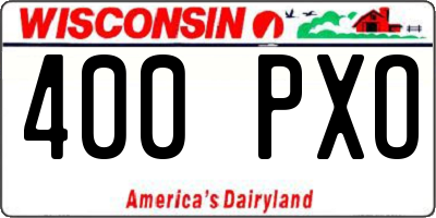 WI license plate 400PXO