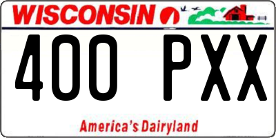 WI license plate 400PXX