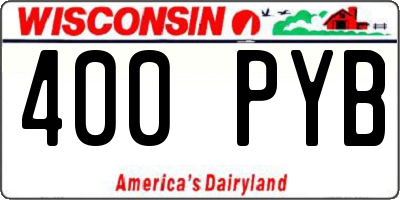 WI license plate 400PYB