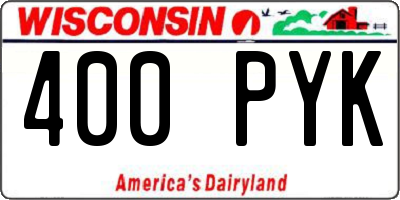 WI license plate 400PYK