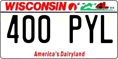 WI license plate 400PYL