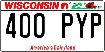 WI license plate 400PYP