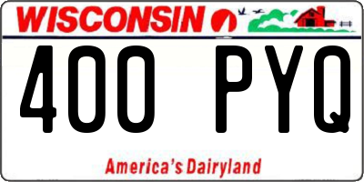 WI license plate 400PYQ