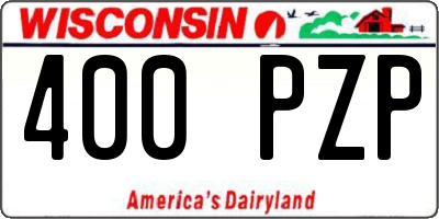 WI license plate 400PZP