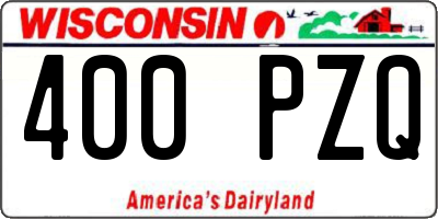 WI license plate 400PZQ