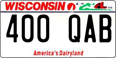 WI license plate 400QAB