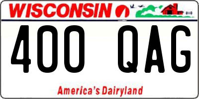 WI license plate 400QAG