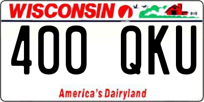 WI license plate 400QKU
