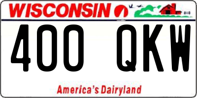 WI license plate 400QKW