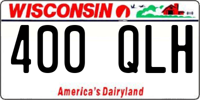 WI license plate 400QLH